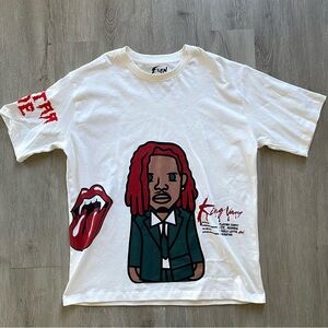 Elan Playboi Carti Slattt Red Cartoon Graphic t-shirt